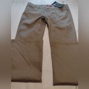 Genuine Dickies Stretchy Khaki Junior Mid Rise Slim Booted Pant NWT